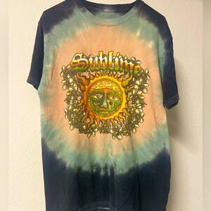 Sublime T-shirt M/L Blue and Orange Tye-Dye